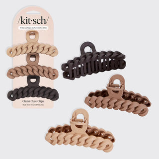 KITSCH Eco-Friendly Chain Claw Clip 3pc Set
