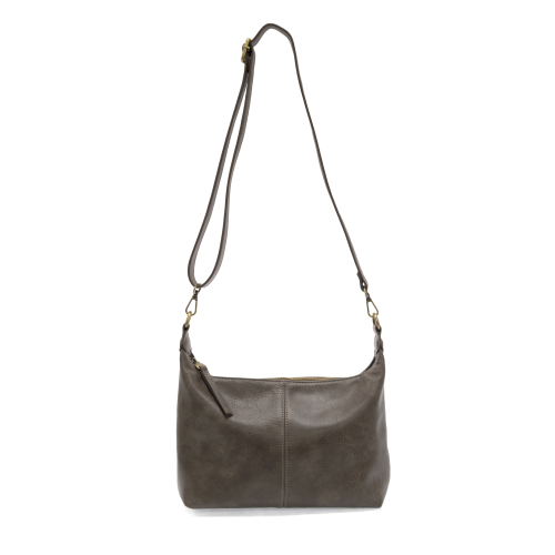 Taupe Danna Top Zip Crossbody