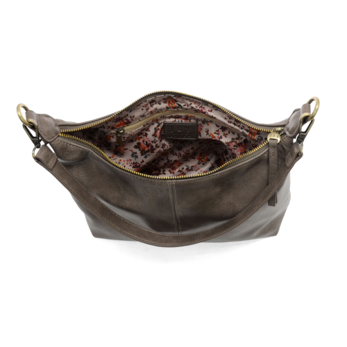 Taupe Danna Top Zip Crossbody