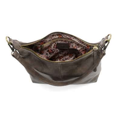 Taupe Danna Top Zip Crossbody