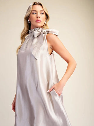 Elaine Bow Mini Dress