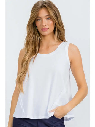 Essential Raw Edge Cotton Tank