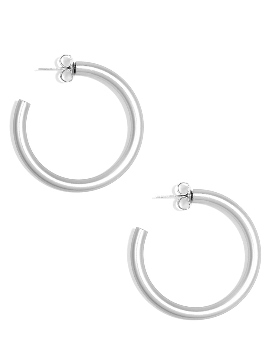 Small Matte Chunky Hoop Earring