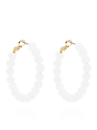 Zenzii Medium Glass Bead Hoop Earring