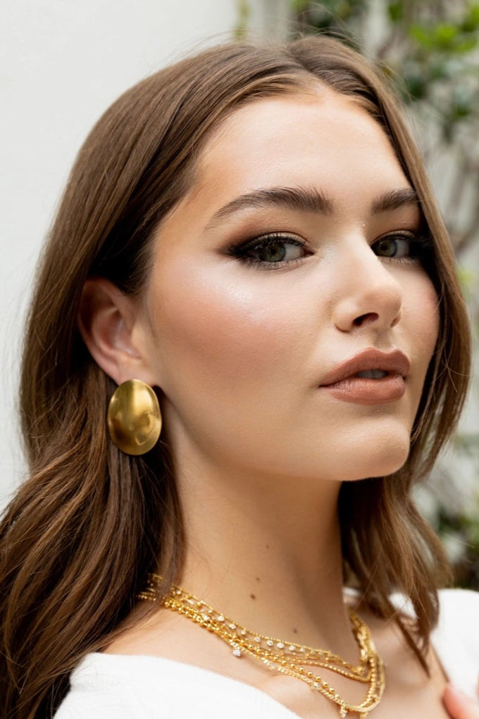 Sahira Vanessa Oval Statement Earring