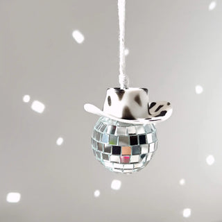 Disco Ball Cowboy Hat Car Accessory Ornament