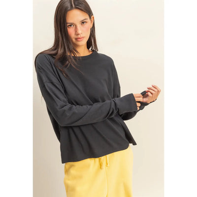 Crew Neck Long Sleeve Tee