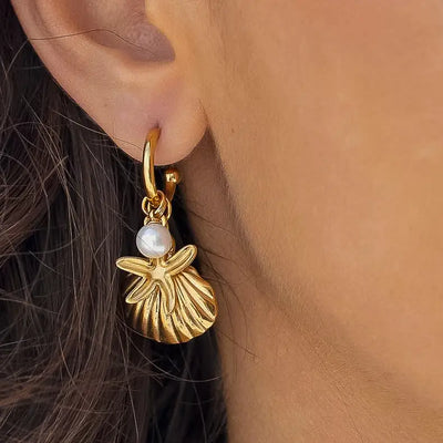 Marlene Sea Shell and Star Earrings