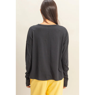 Crew Neck Long Sleeve Tee