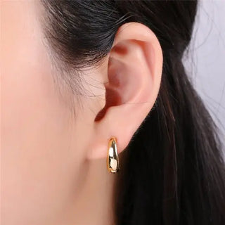 24K 14mm Huggie Hoops
