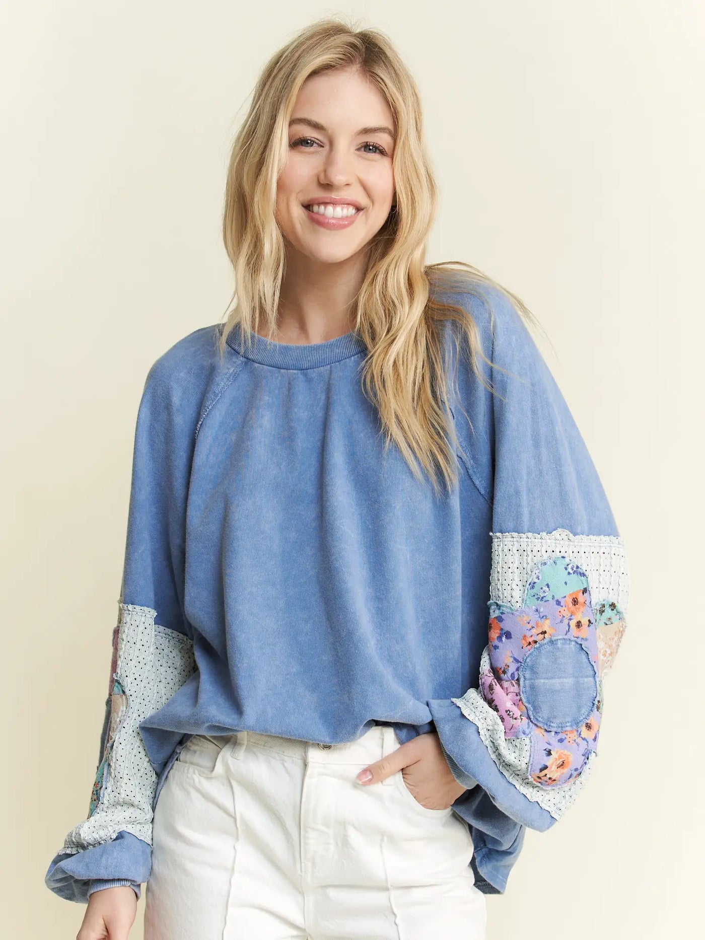 J Her Mineralwash Flower Patch Top