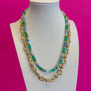 Double your pleasure Statement Necklace