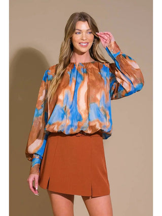 Cuffed Woven Top