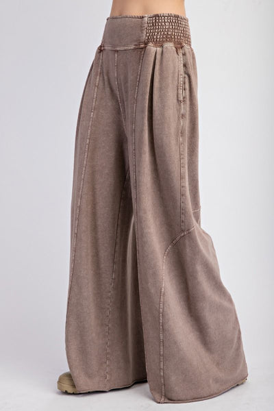 Mineral Wash Smocked Waist Pants by Easel