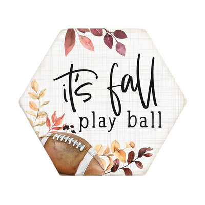 "Its Fall Play Ball" Coaster Magnet