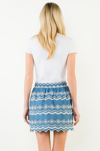 THML Floral Embroidery Detail Skort