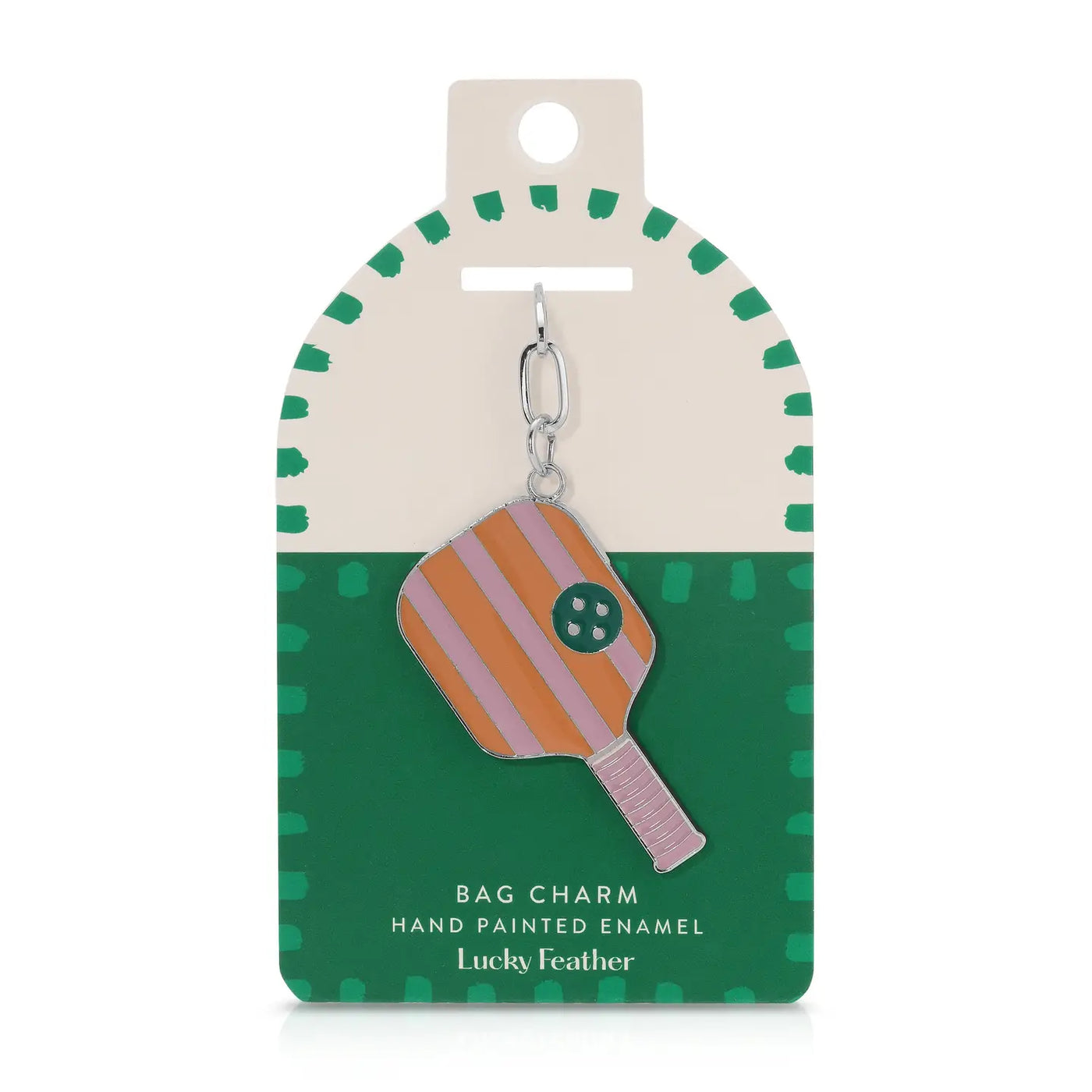 Pickleball Enamel Bag Charm