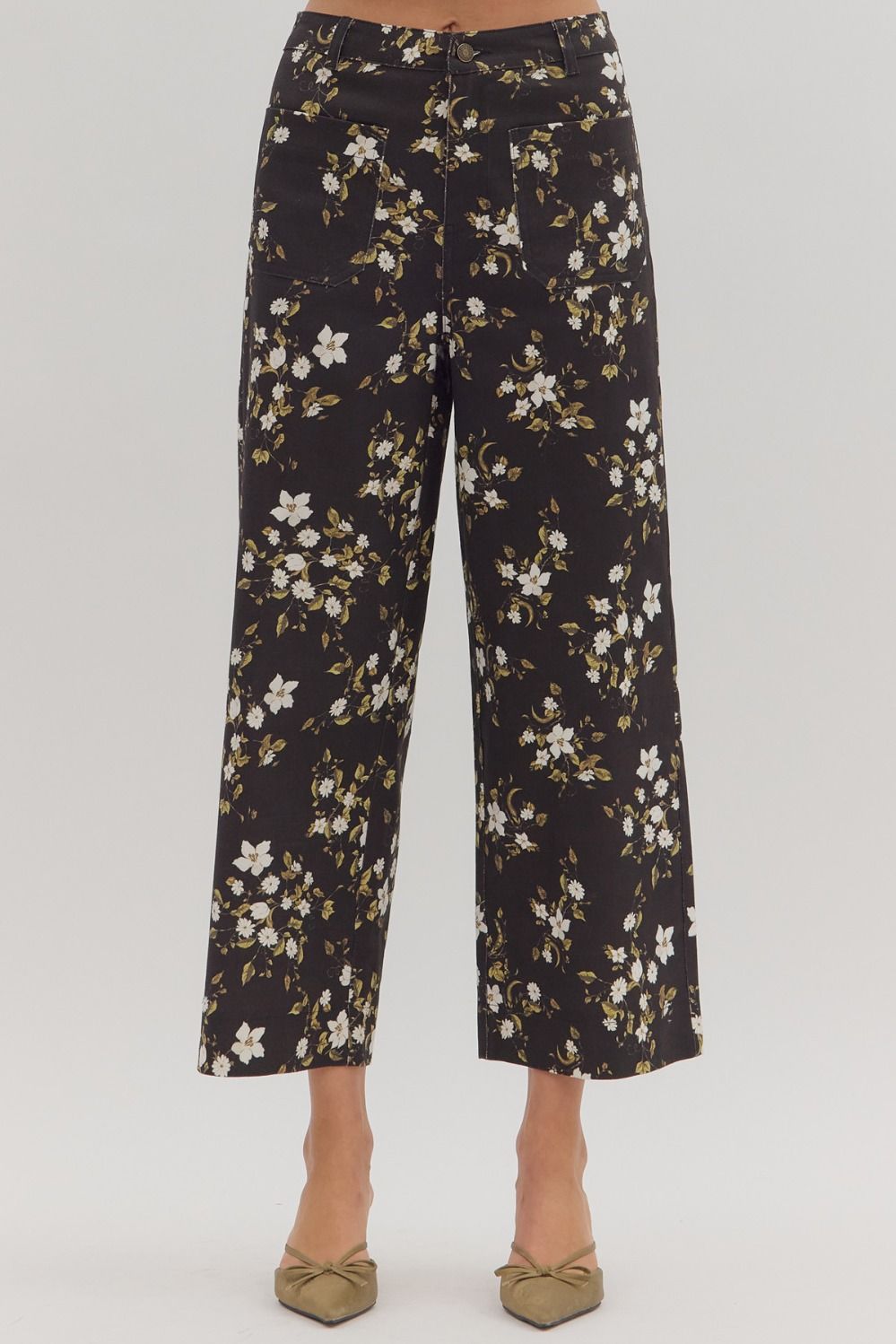 Floral Wide Leg Pants