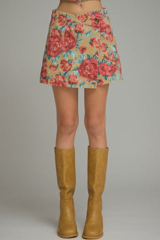 Floral Print Skort