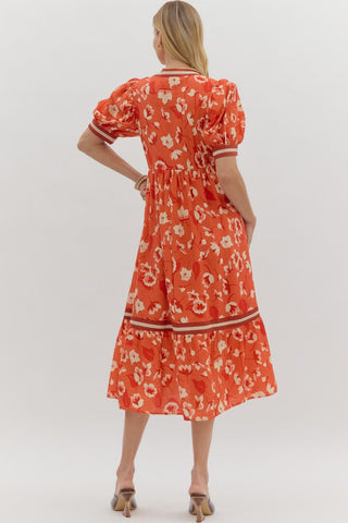 Entro Autumn Whispers Midi Dress