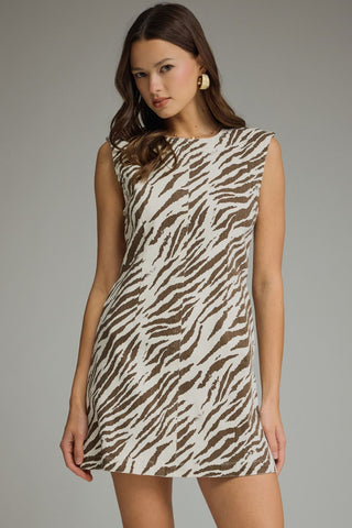 Zebra Sleeveless Mini Dress