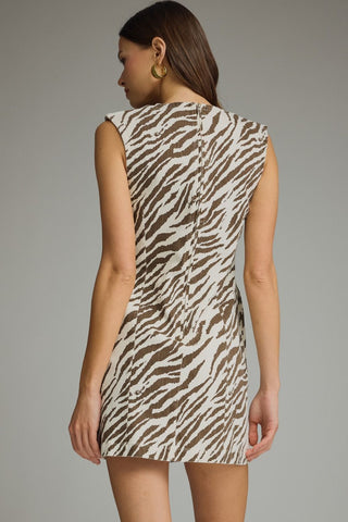 Zebra Sleeveless Mini Dress