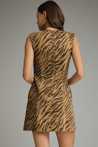 Zebra Sleeveless Mini Dress