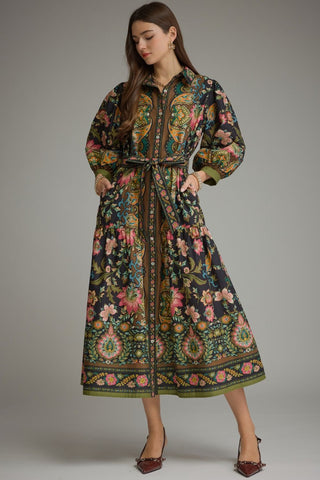 Meadow Belted Midi Dress