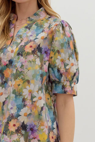 Entro Watercolor Painting Blouse