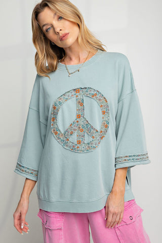 Mineral Wash Terry Peace Pullover -Best Seller!