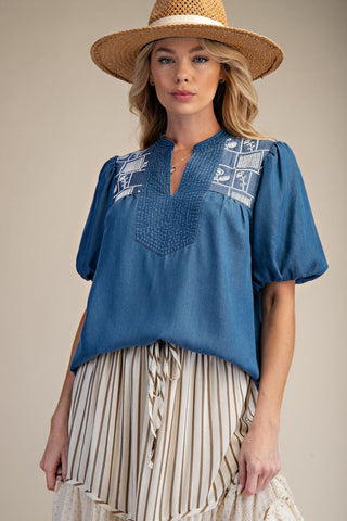 Denim Delilah Top