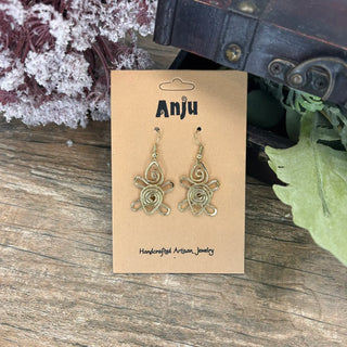 Gold Plated Earrings - Turtle