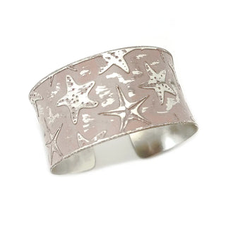 Coastal Silver Patina Cuff Bracelets