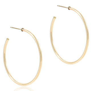 ENewton Round Gold 1.75" Post Hoop - 2mm Smooth