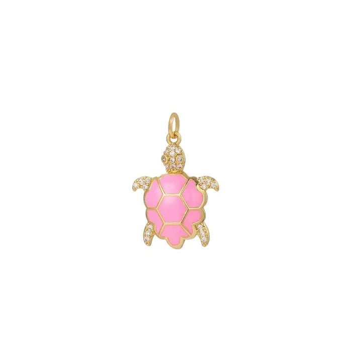 Pink Turtle Charm