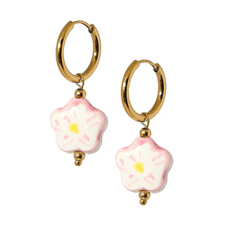 Linny Co Bloom Huggie Charm Earrings