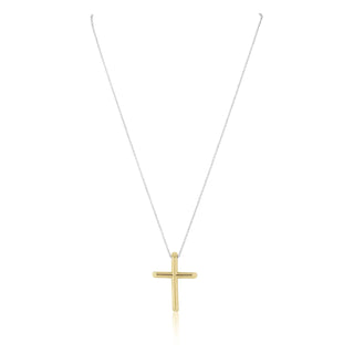 Sahira Two Tone Cross Necklace