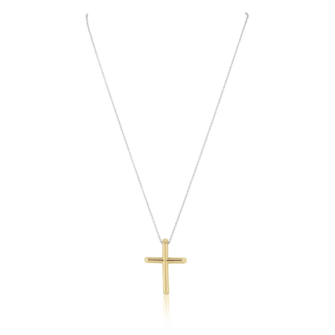 Sahira Two Tone Cross Necklace