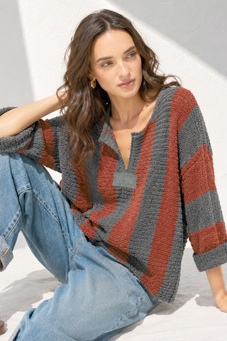 Sailor's Delight Striped Crop Sweater