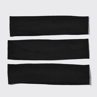 KITSCH Recycled Fabric Active Headbands 3pc Set- Black