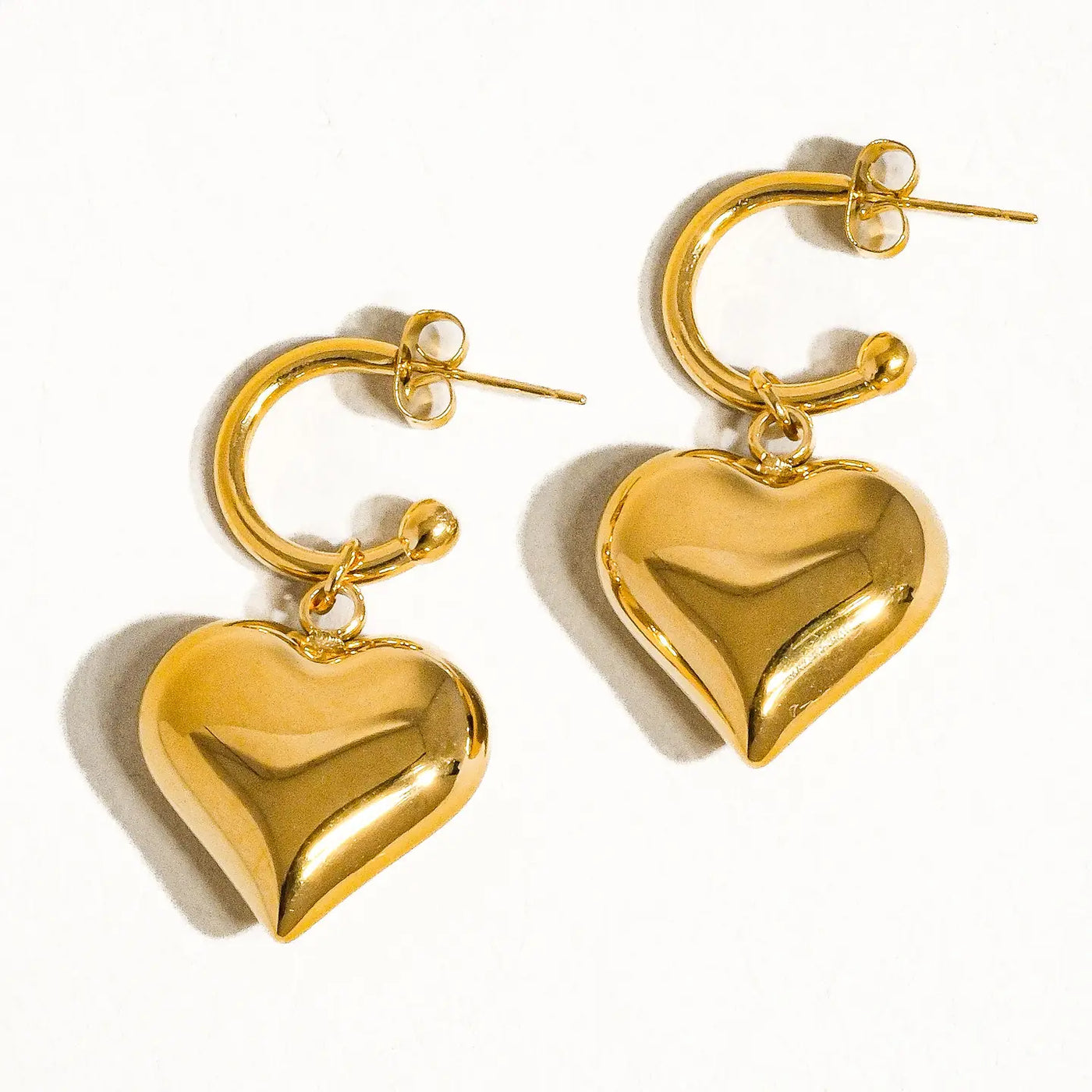Viona Dangle Heart Earrings