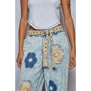 Pol Boho Edge Studded Tassel Belt