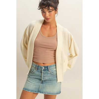 Oversized Textured Knit Cardigan