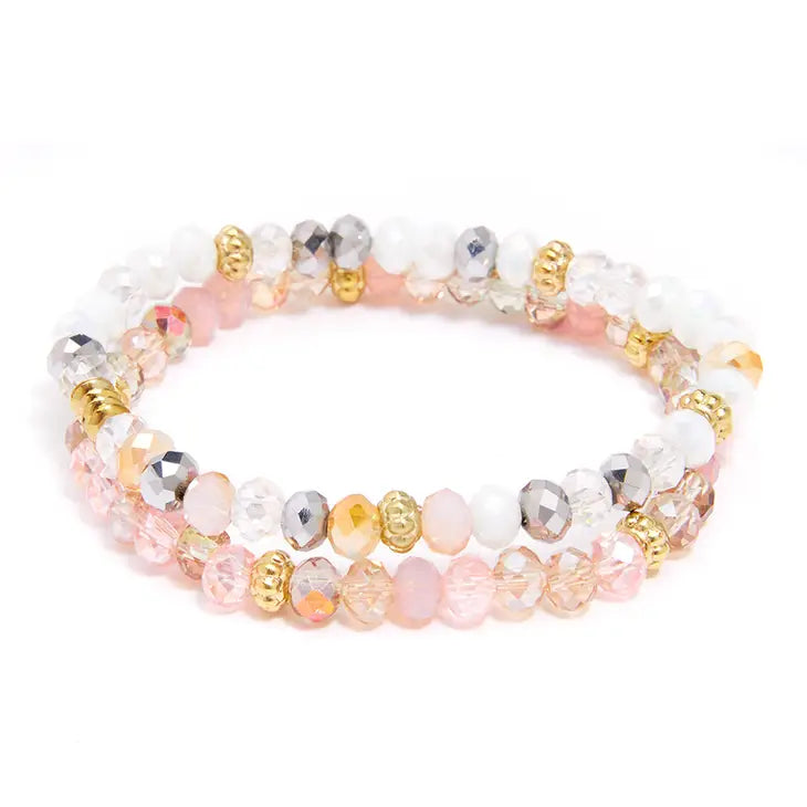 Zenzii Colorful Crystal Beaded Stretch Bracelet