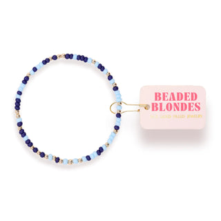 Beaded Blondes Powder Blue and Navy Sprinkle Bracelet