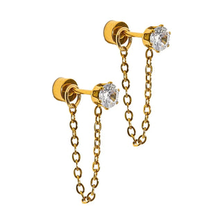 Linny Co Screwback Stud Earrings - Indy Gold