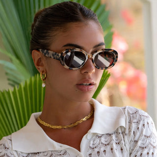 Freyrs Aria Acetate Womens Oval Sunglasses