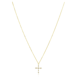 Sahira Gabriella CZ Cross Necklace