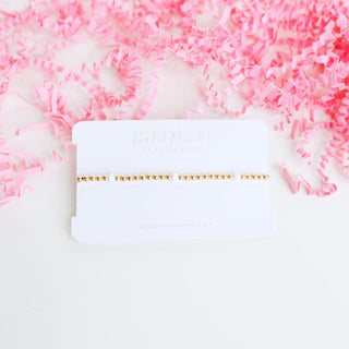 Beaded Blondes Poppi Bracelet in White