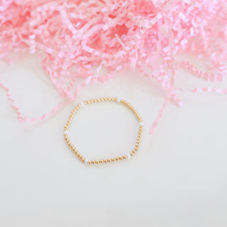 Beaded Blondes Poppi Bracelet in White